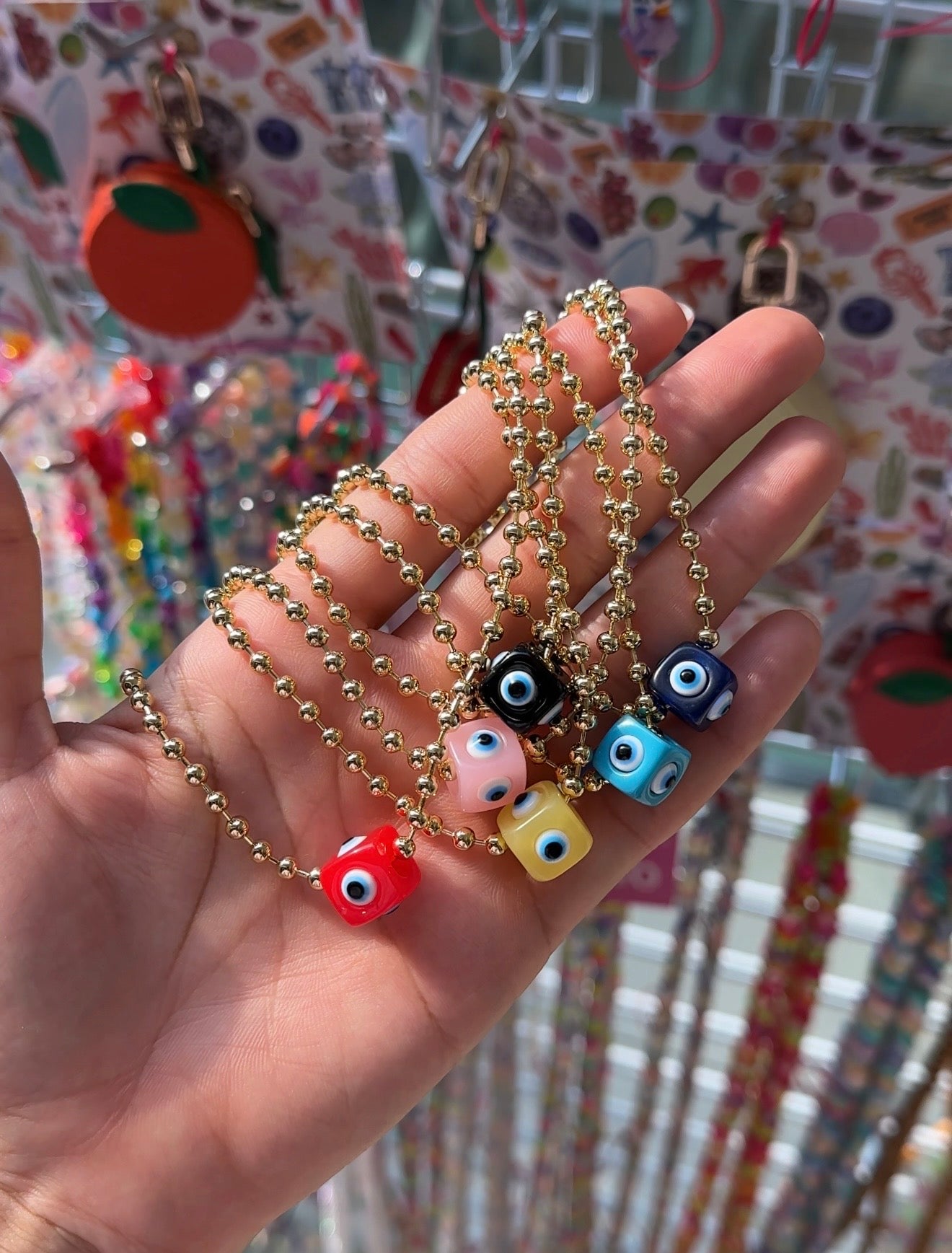 Cadena Ojo Turco Rosa