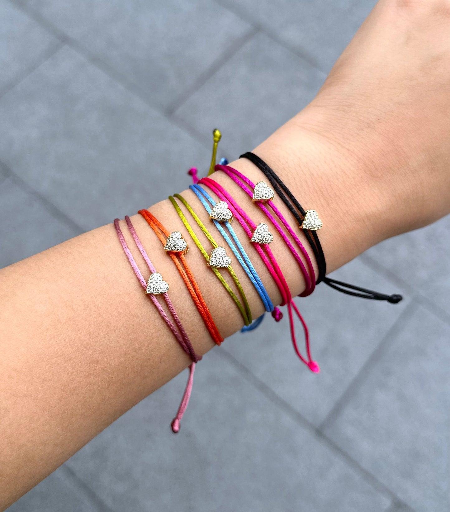 Brazalete Corazón Hilo Morado