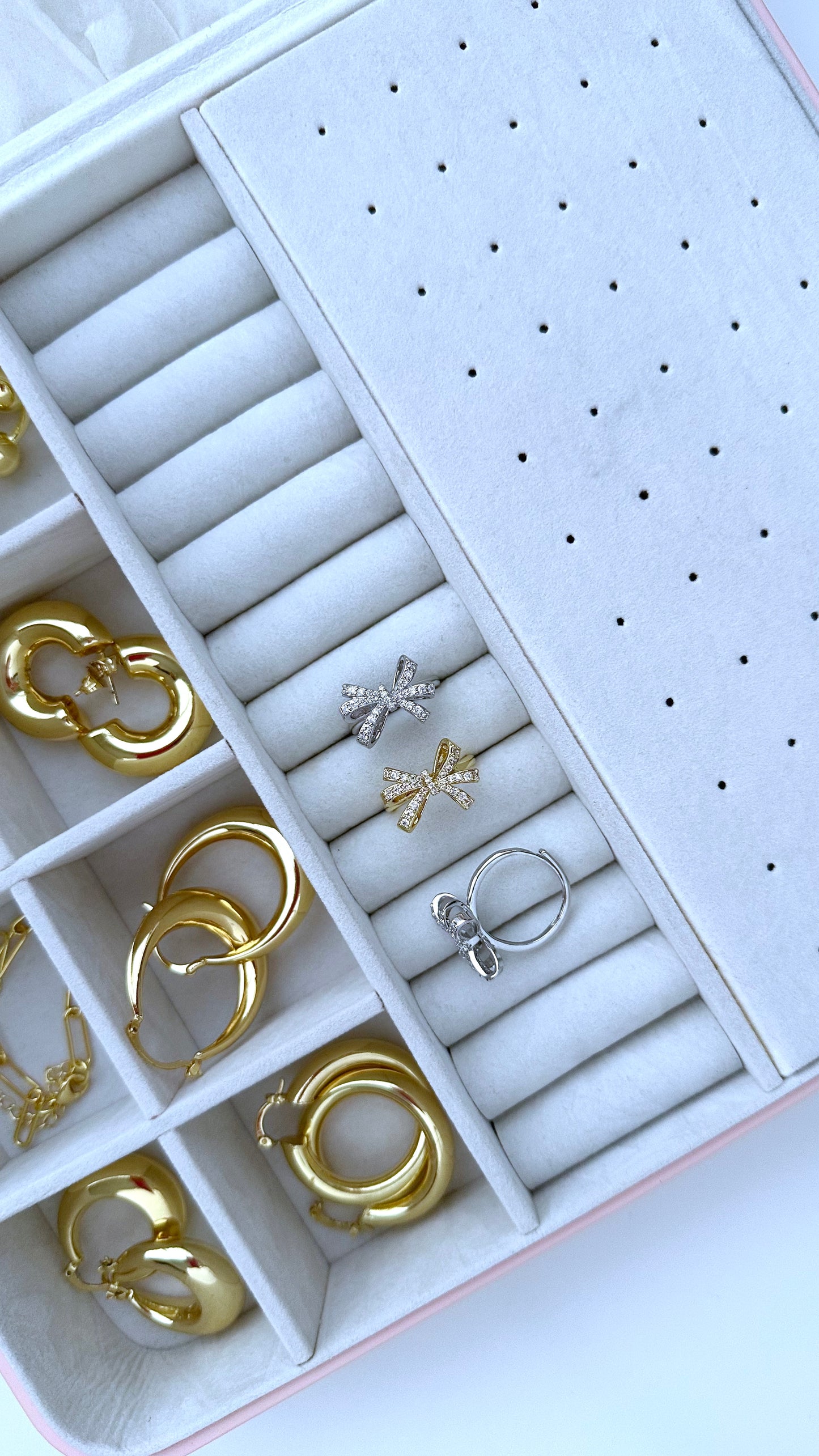 Anillo Ajustable Lazo Plateado