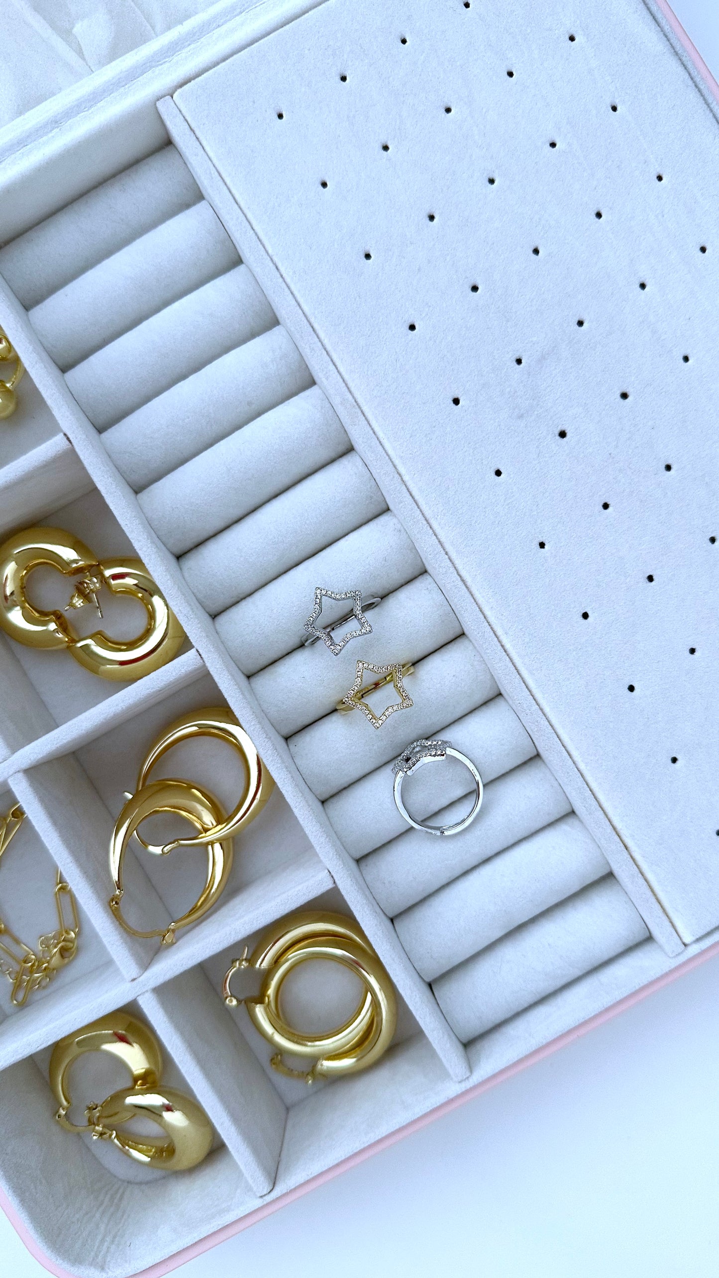 Anillo Ajustable Estrella Plateado