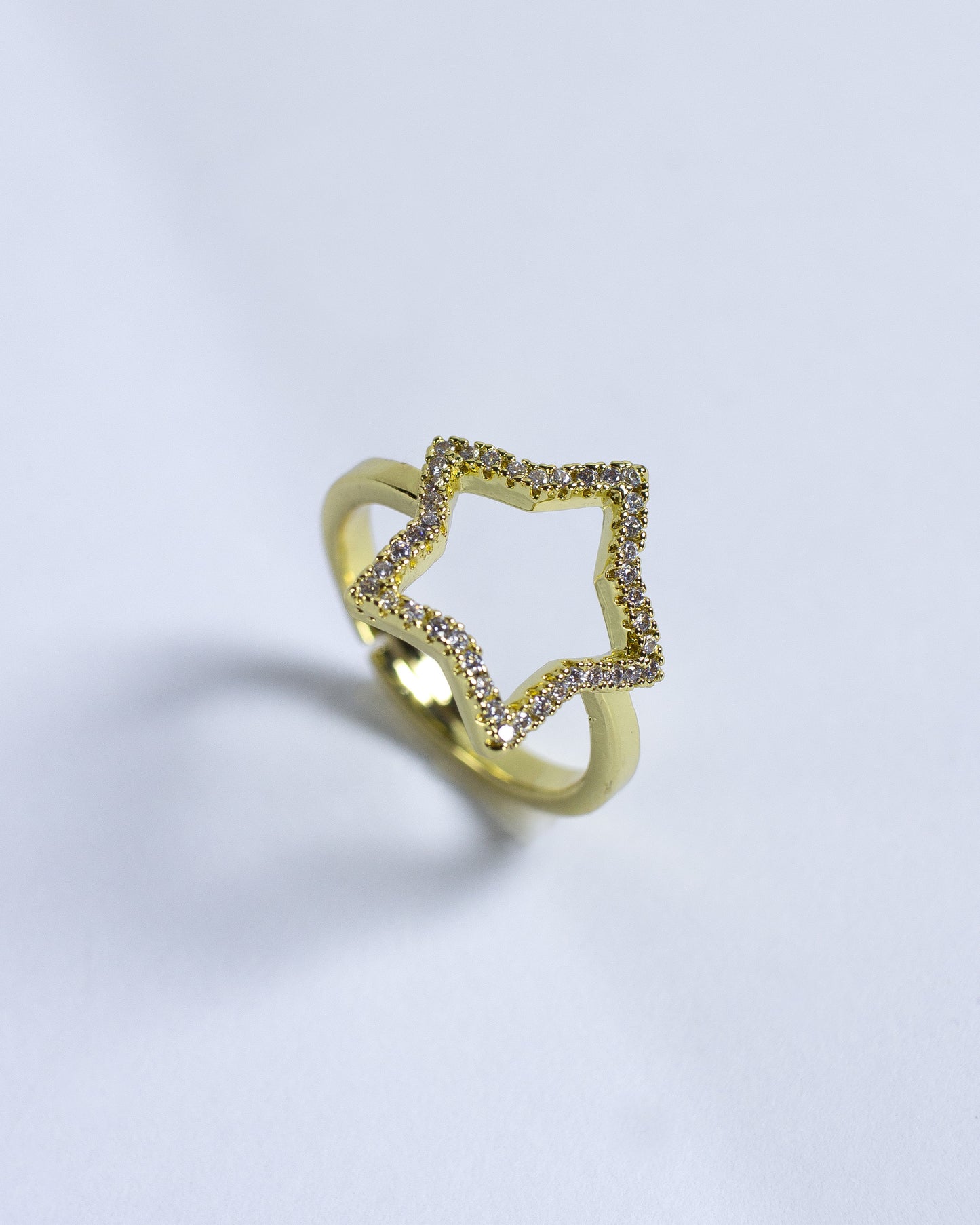 Anillo Ajustable Estrella Dorado