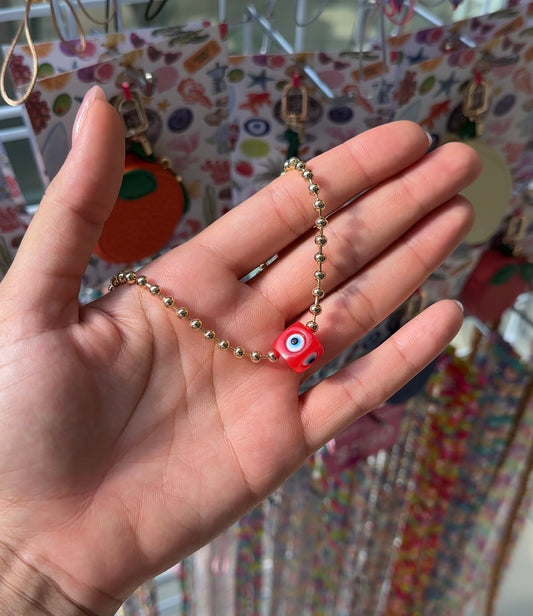 Cadena Ojo Turco Rojo