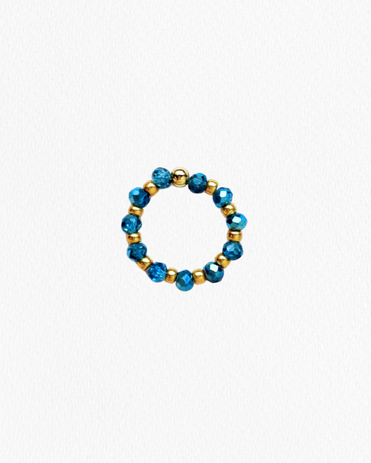 Anillo Cristales Azul