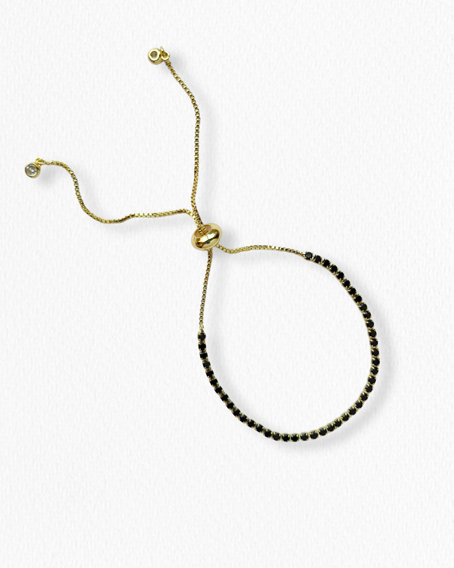 Skinny Tennis Bracelet Negro