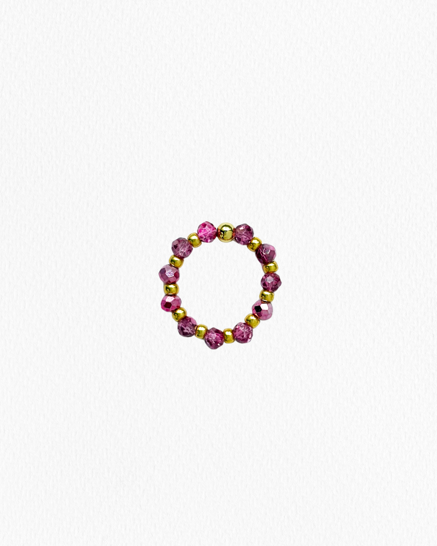 Anillo Cristales Rosa