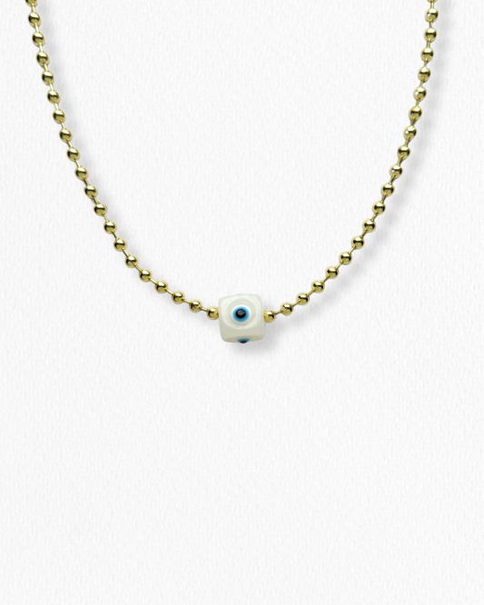 Cadena Ojo Turco Blanco