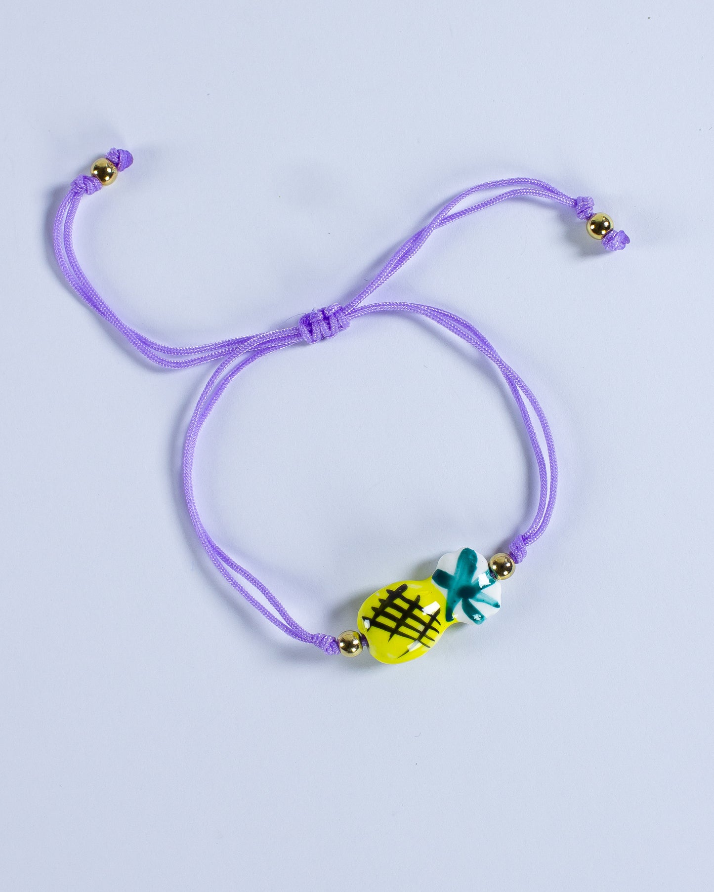 Brazalete Piña Hilo Morado