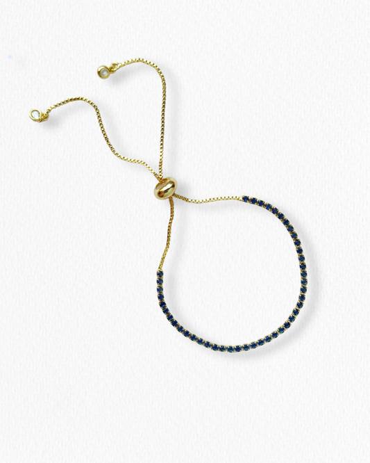 Skinny Tennis Bracelet Azul
