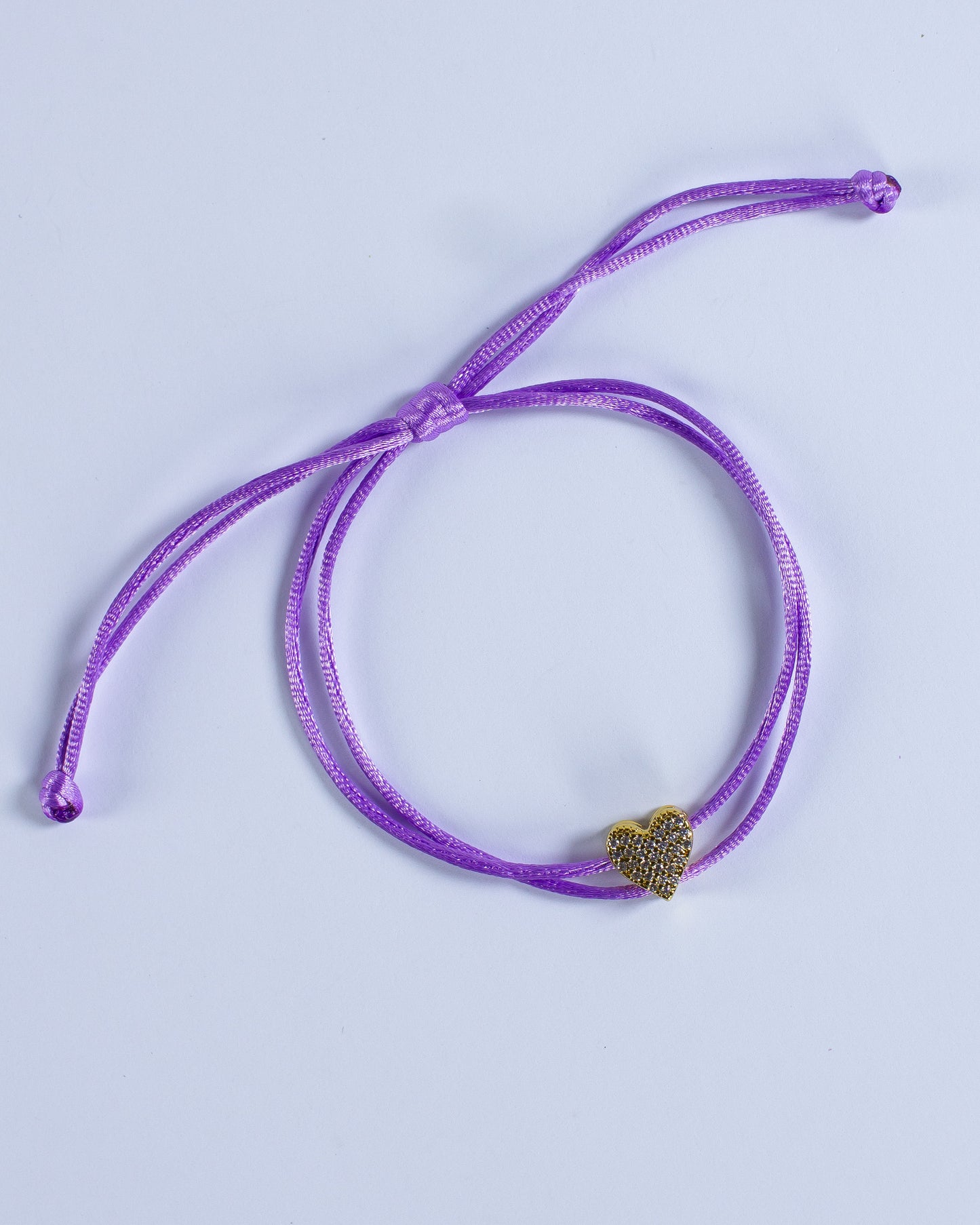 Brazalete Corazón Hilo Morado