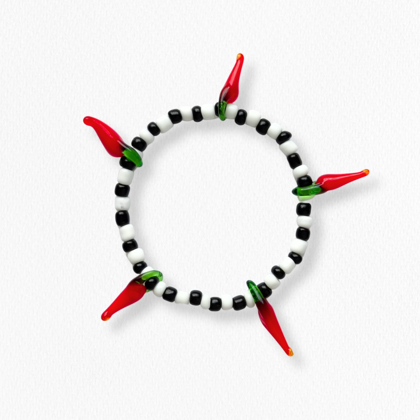 Brazalete Jalapeños Blanco y Negro