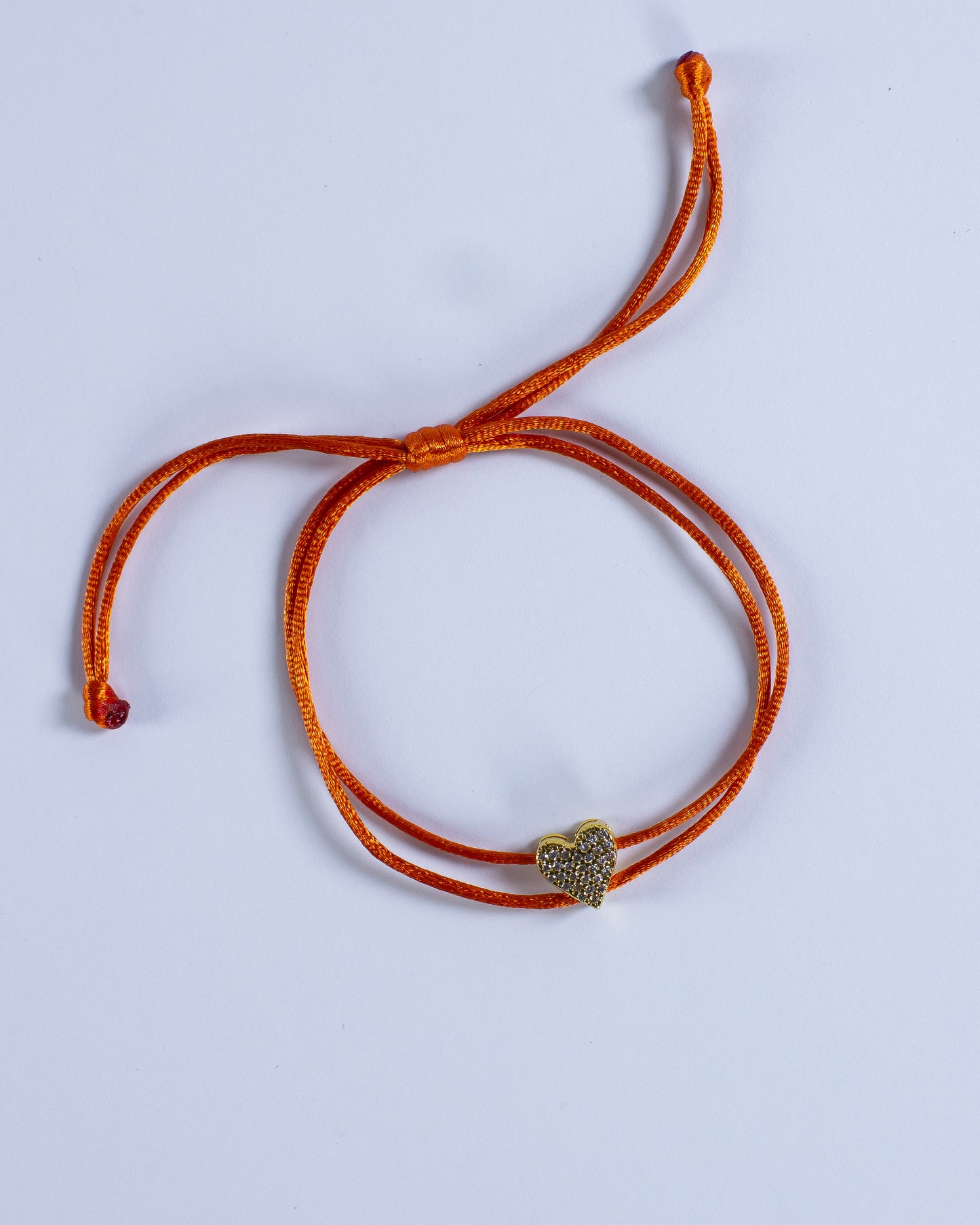 Brazalete Corazón Hilo Naranja