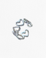 Anillo Ajustable Corazones Plateado