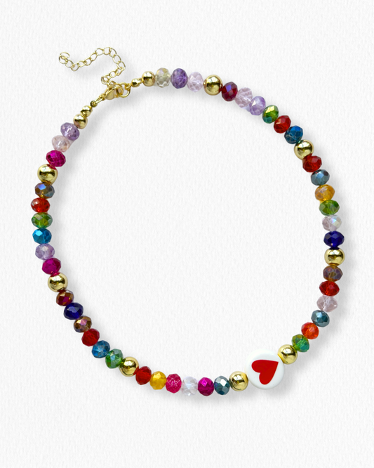 Choker Cristales + Corazón