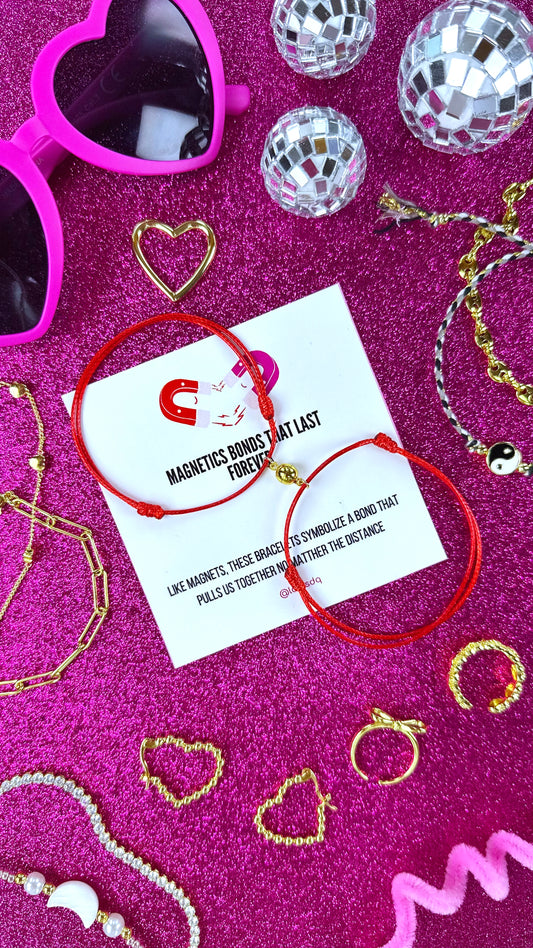 Par Brazaletes Imán Rojo