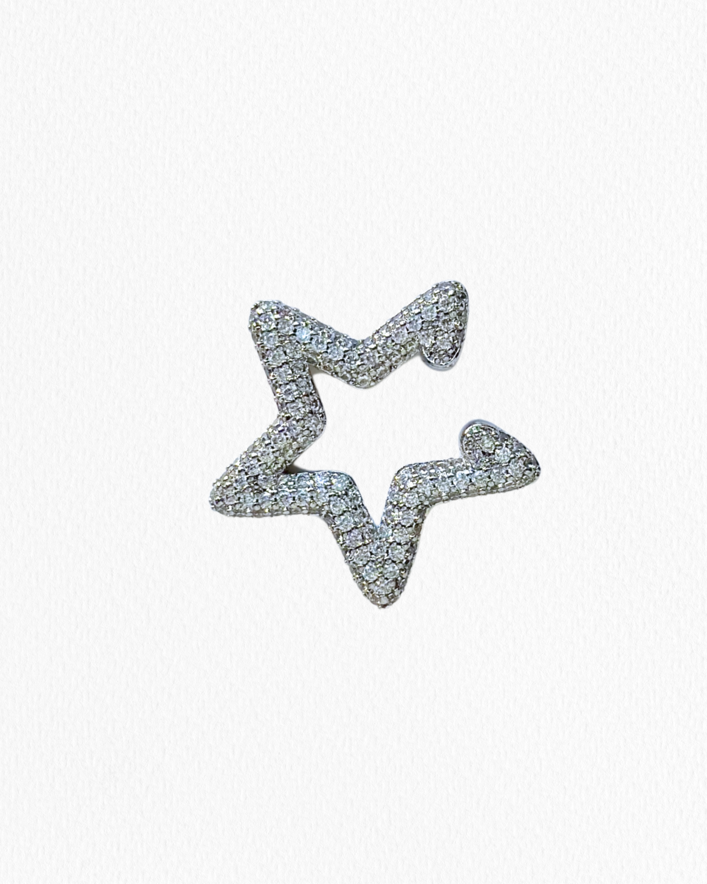 Ear Cuff Estrella Plateado