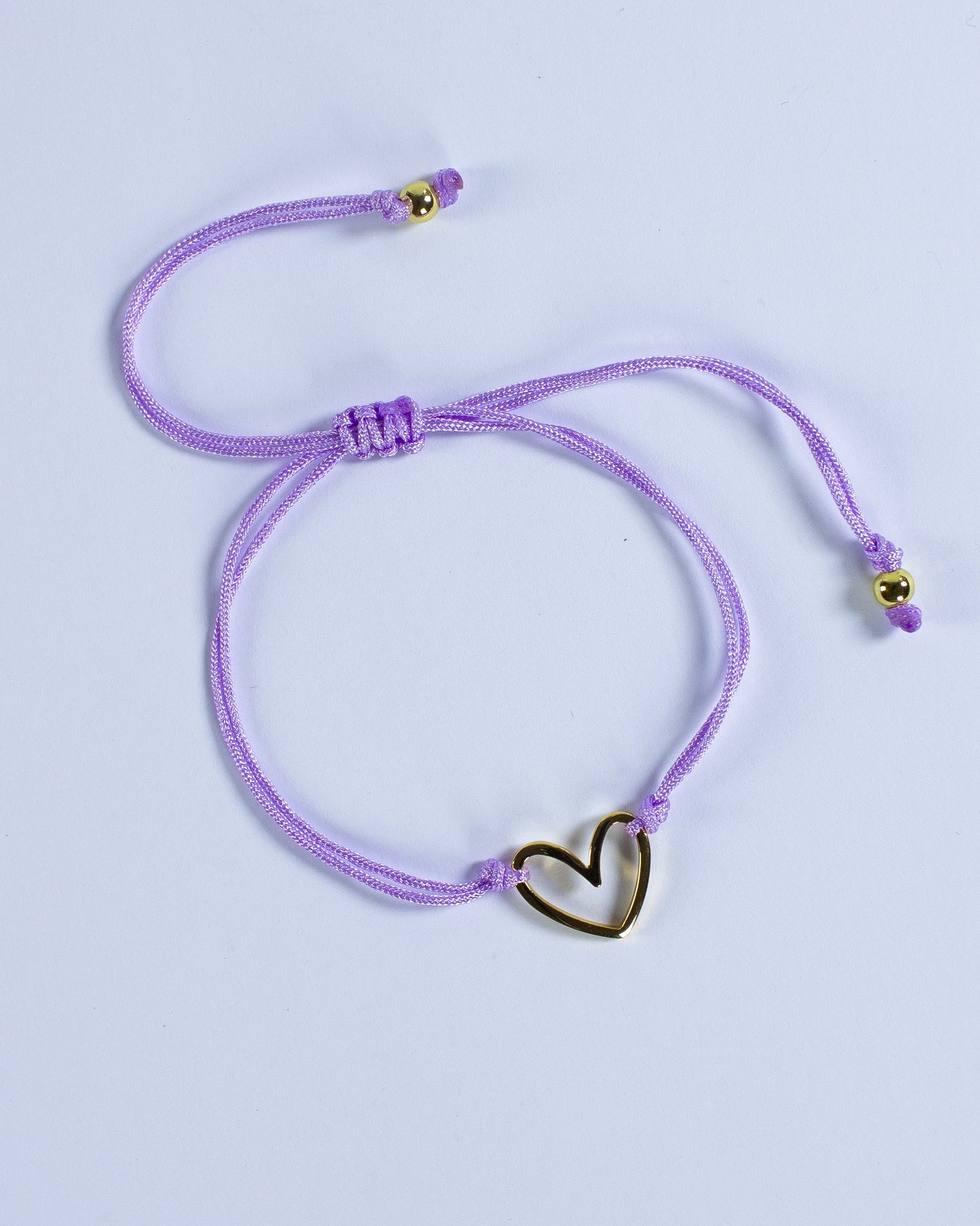 Brazalete Corazón Hilo Morado