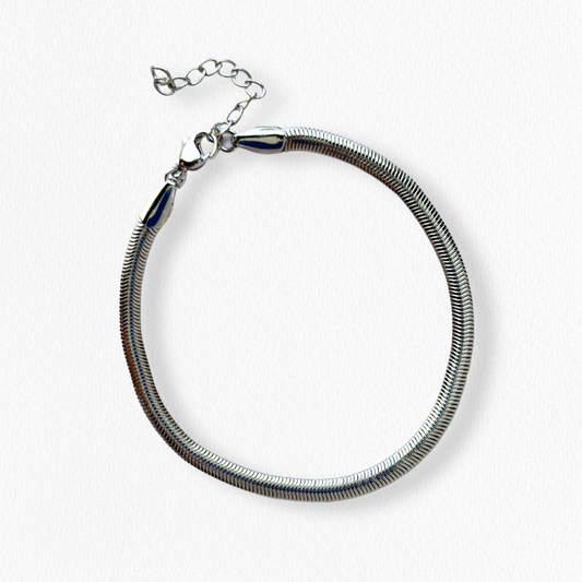 Brazalete Serpiente Plateado