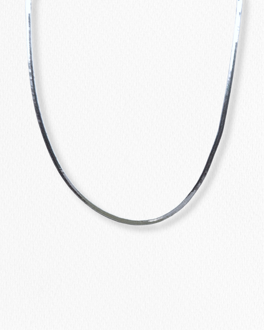 Cadena Tipo Serpiente Plateada