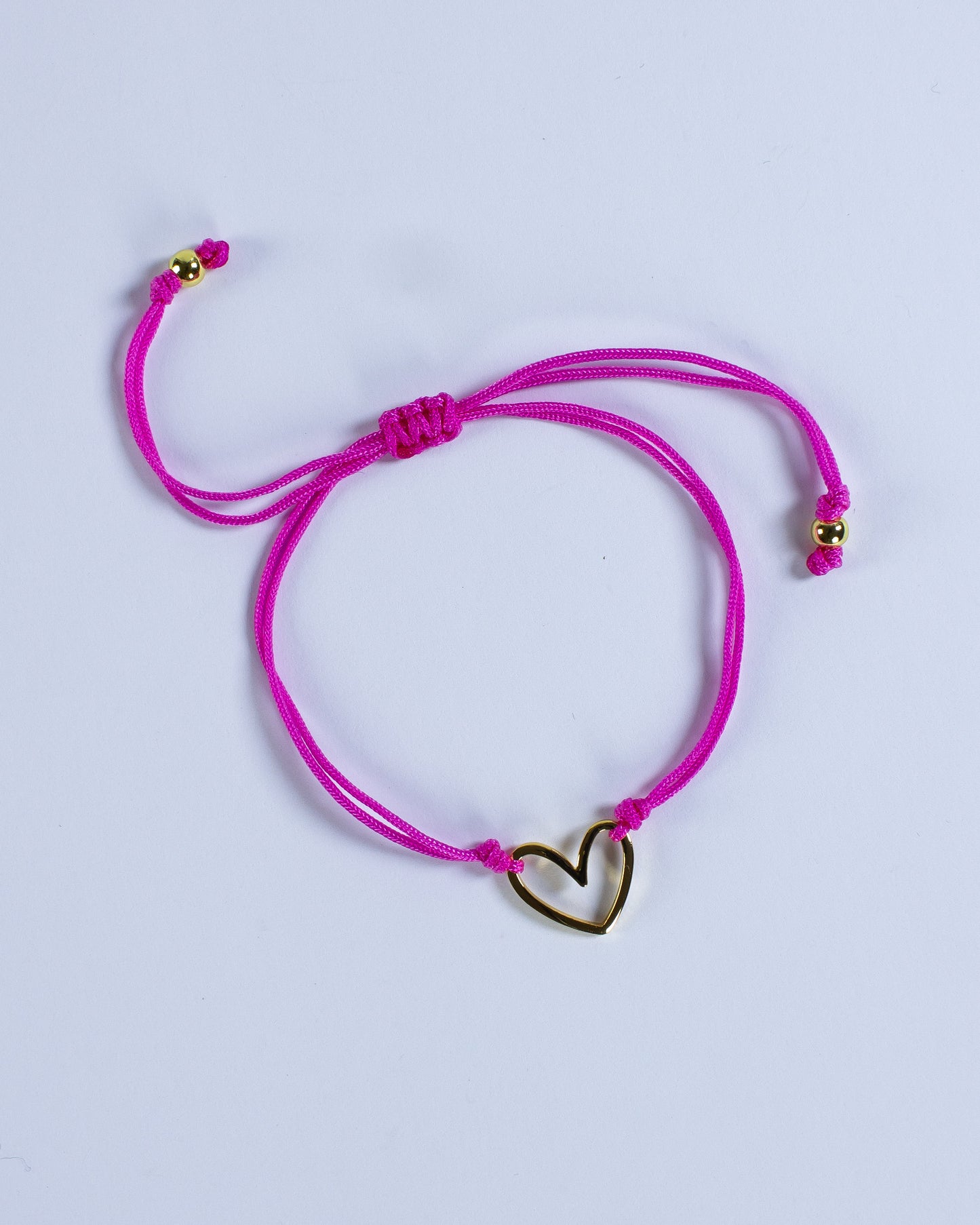 Brazalete Corazón Hilo Rosa