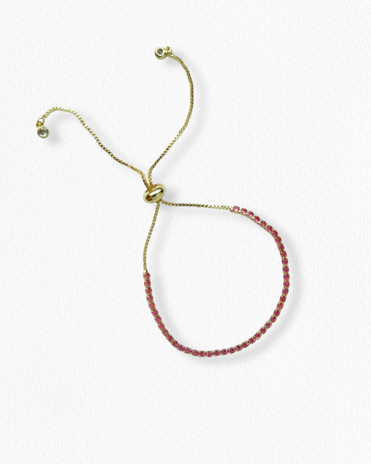Skinny Tennis Bracelet Rosa