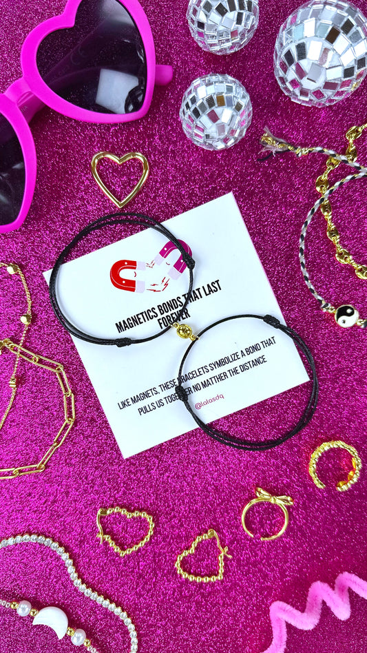 Par Brazaletes Imán Negro