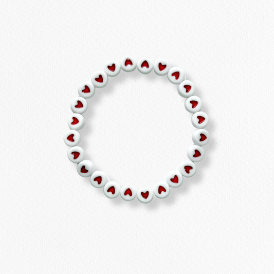 Brazalete Corazones Rojos