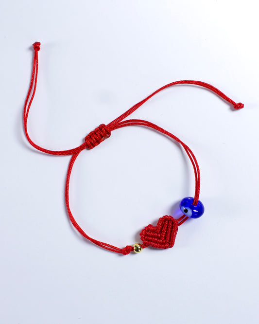 Brazalete Ojo turco Azul + Corazón
