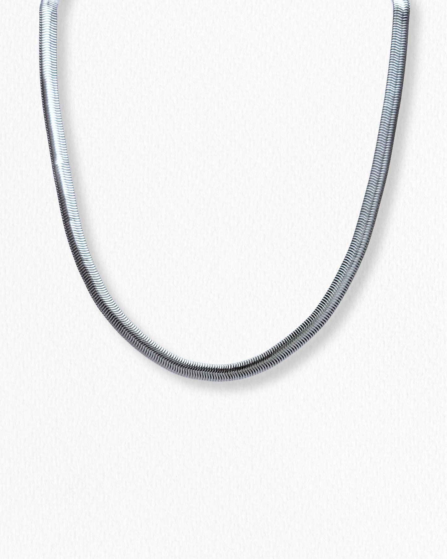 Cadena Tipo Serpiente Plateada