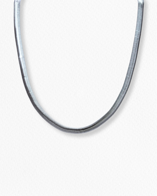 Cadena Tipo Serpiente Plateada