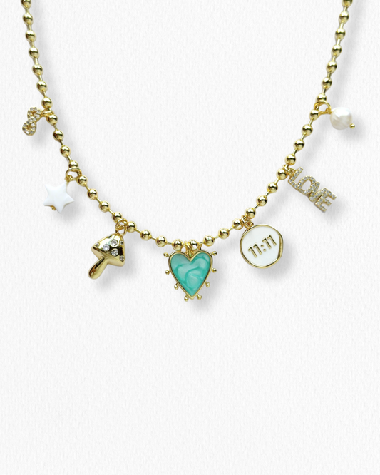 Collar Multi-charms Azul