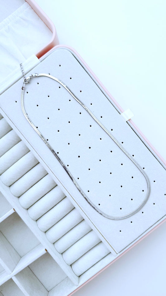 Cadena Tipo Serpiente Plateada