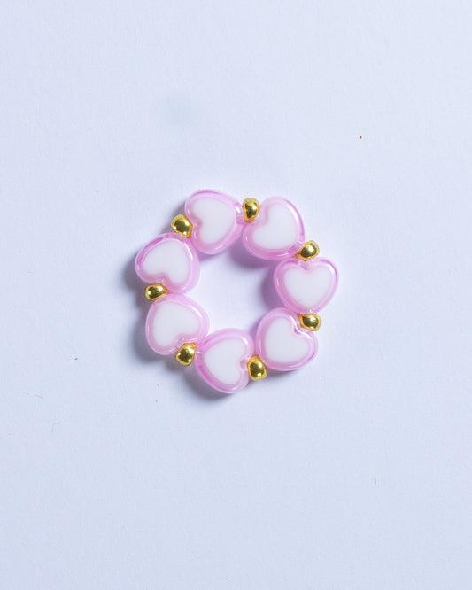Anillo Corazones Rosa