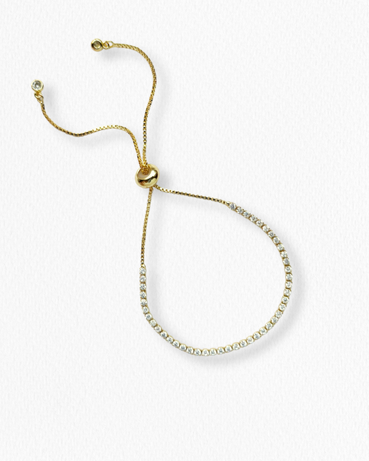 Skinny Tennis Bracelet Blanco