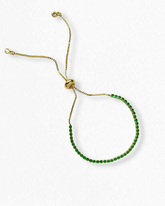 Skinny Tennis Bracelet Verde