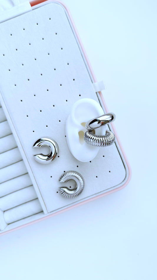 Ear Cuff Liso Plateado